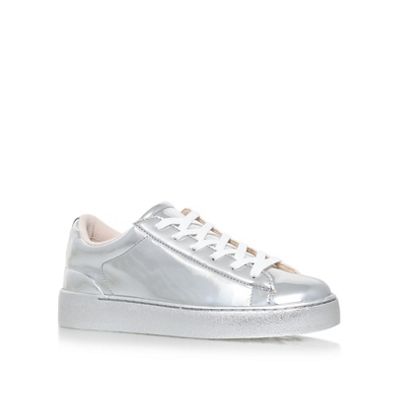 Nine West Silver 'Palyla3' flat lace up sneakers
